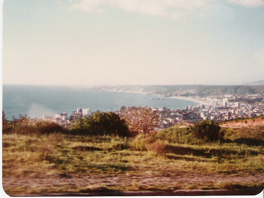 Viña del Mar desde subida Agua Santa en 1980