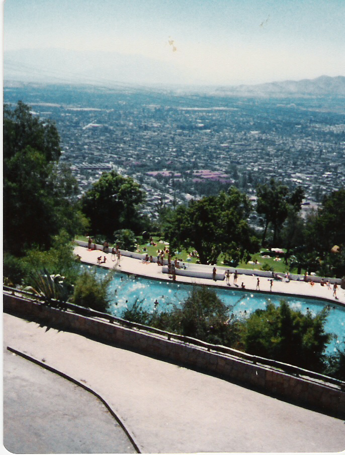 Vista desde el teleférico de Santiago en 1981
