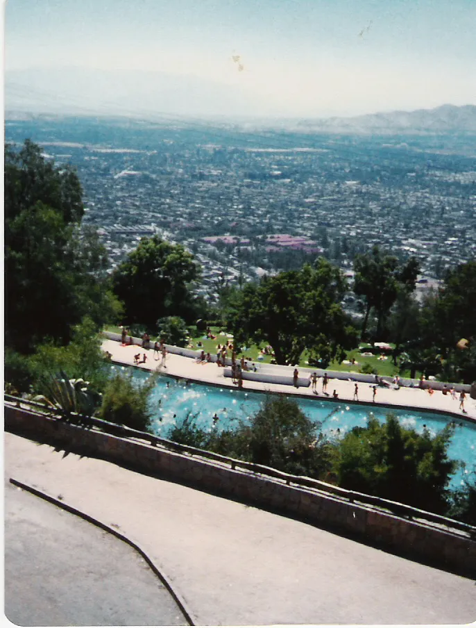 Vista desde el teleférico de Santiago en 1981
