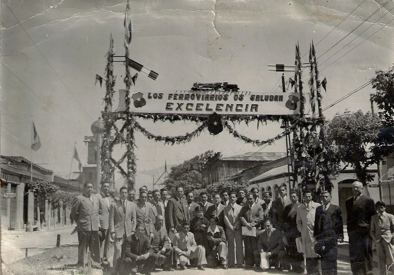 Ferroviarios en San Fernando, 1950