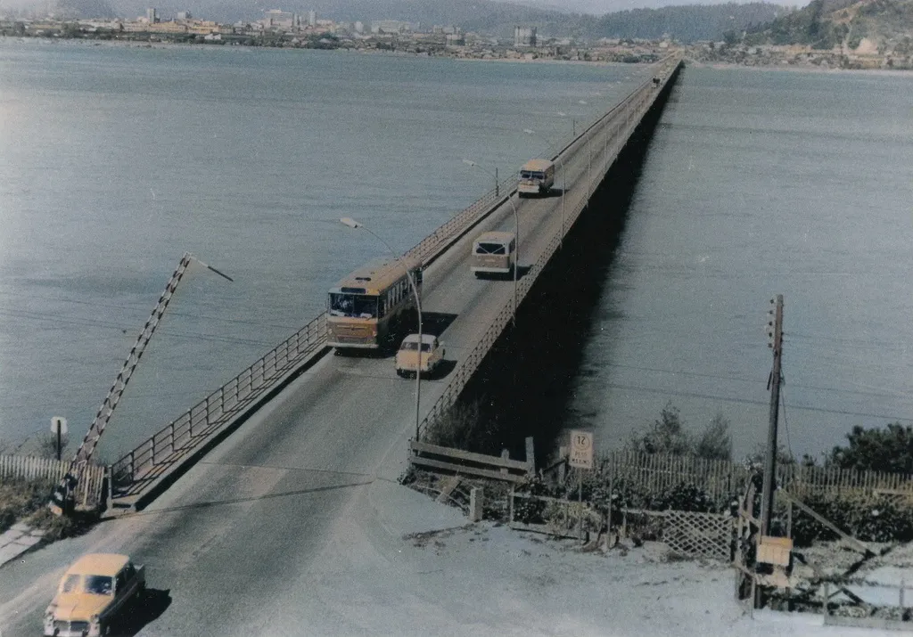 Puente Biobío en 1960