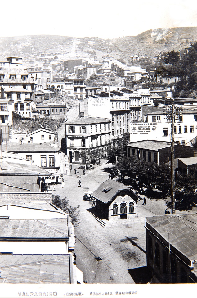 Plazuela Ecuador de Valparaíso en 1939