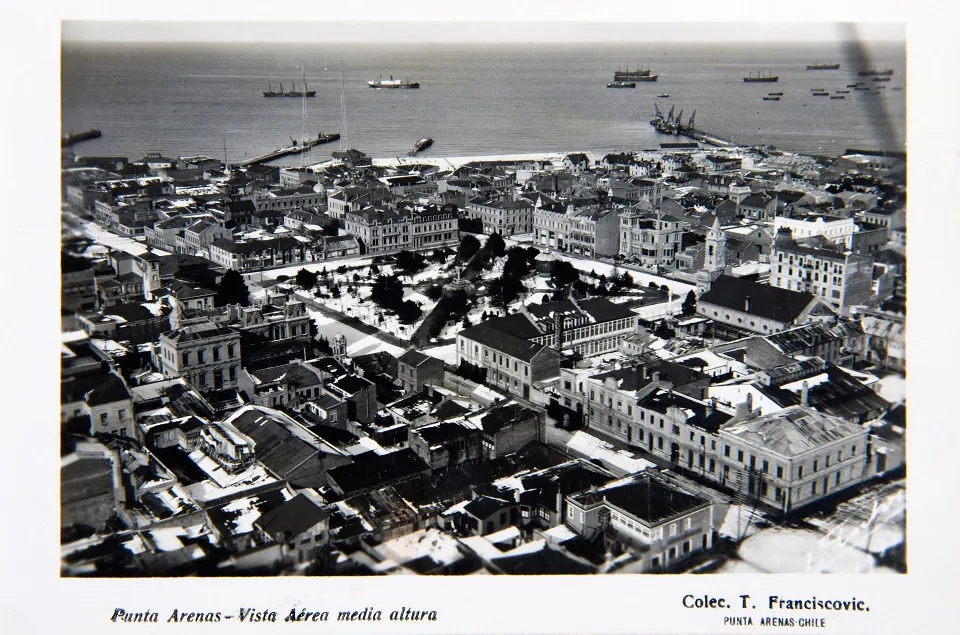 Viista aérea de Punta Arenas circa. 1930