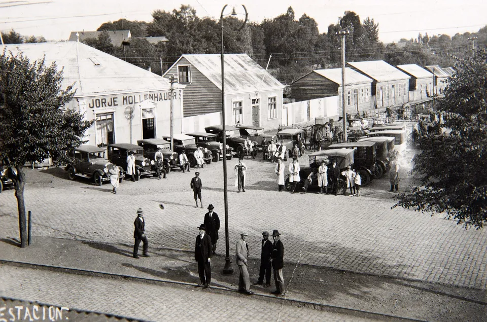 Estación de Valdivia en 1930