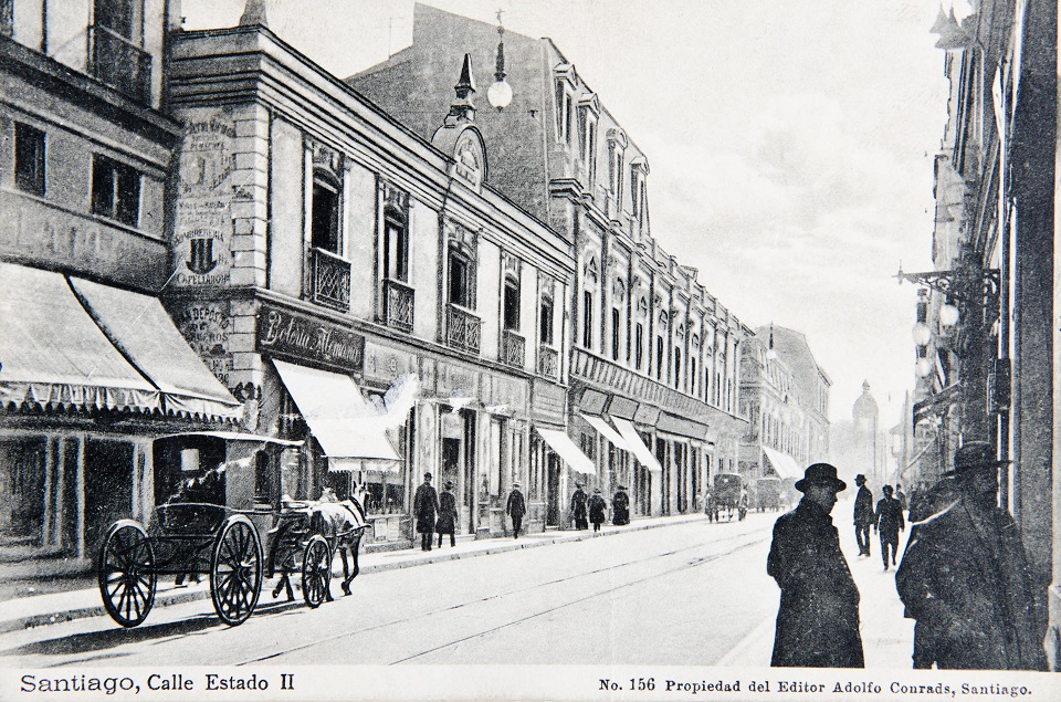 Calle Estado de Santiago, ca. 1890
