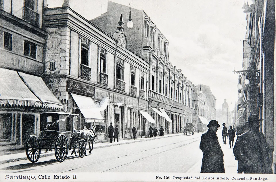 Calle Estado de Santiago, ca. 1890