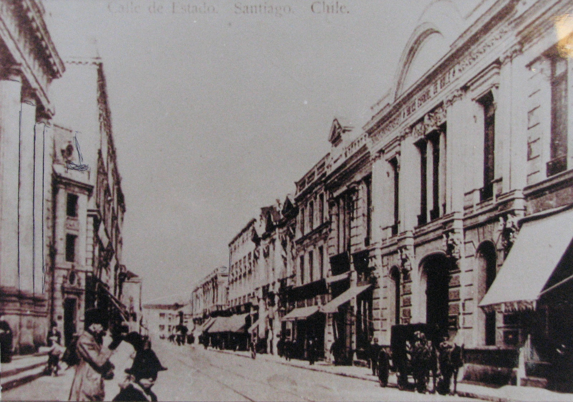 Calle Estado de Santiago en 1895