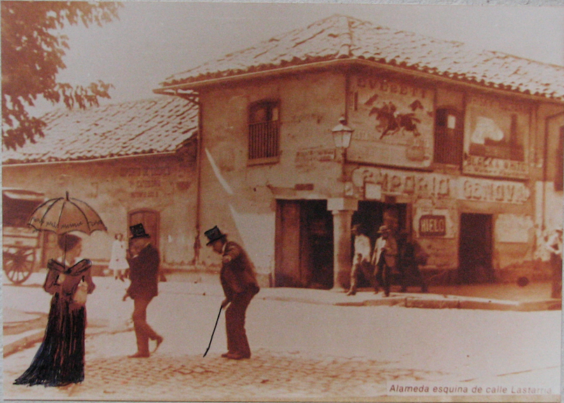 La Alameda esquina de calle Lastarria en 1900