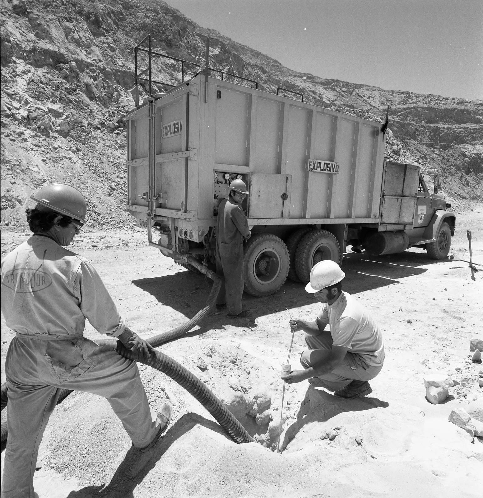 Preparación de Explosivos en Chuquicamata, 1969