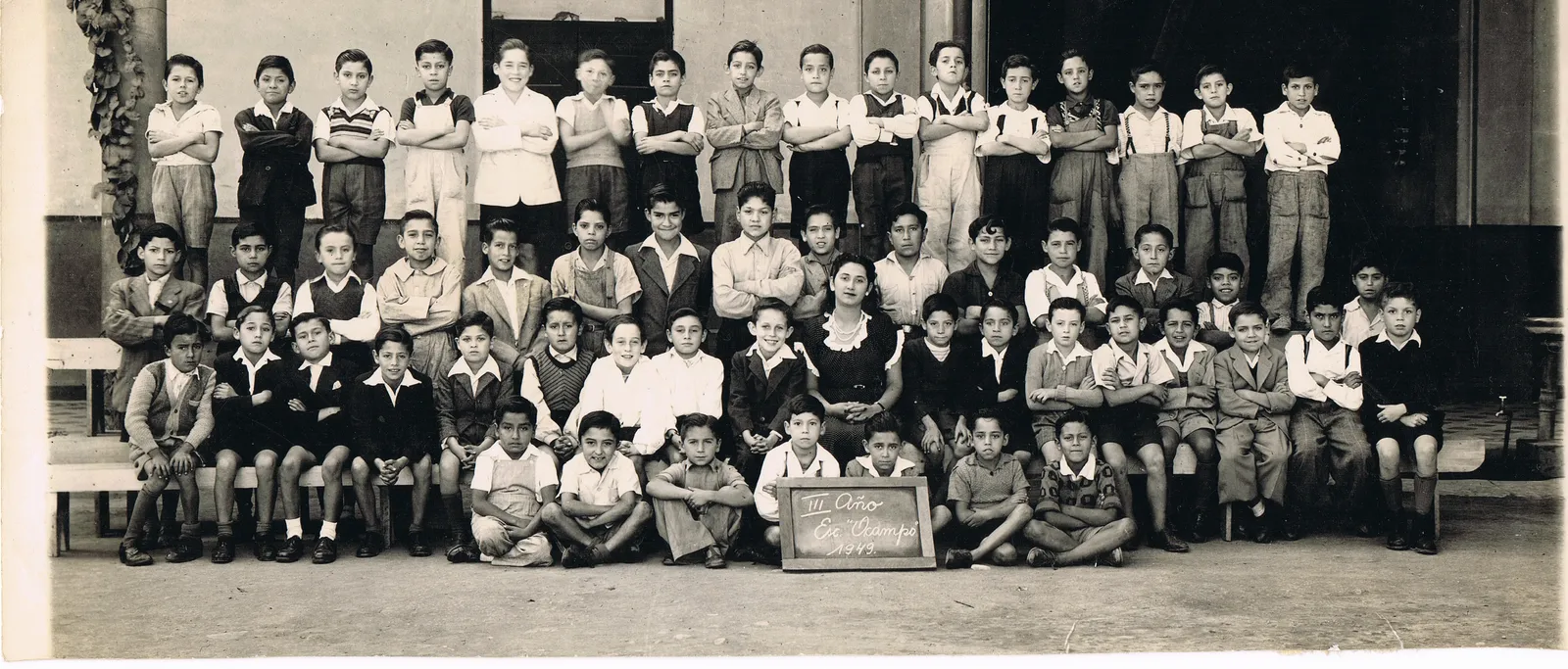 Tercer año de la Escuela Ocampo, Santiago, 1949
