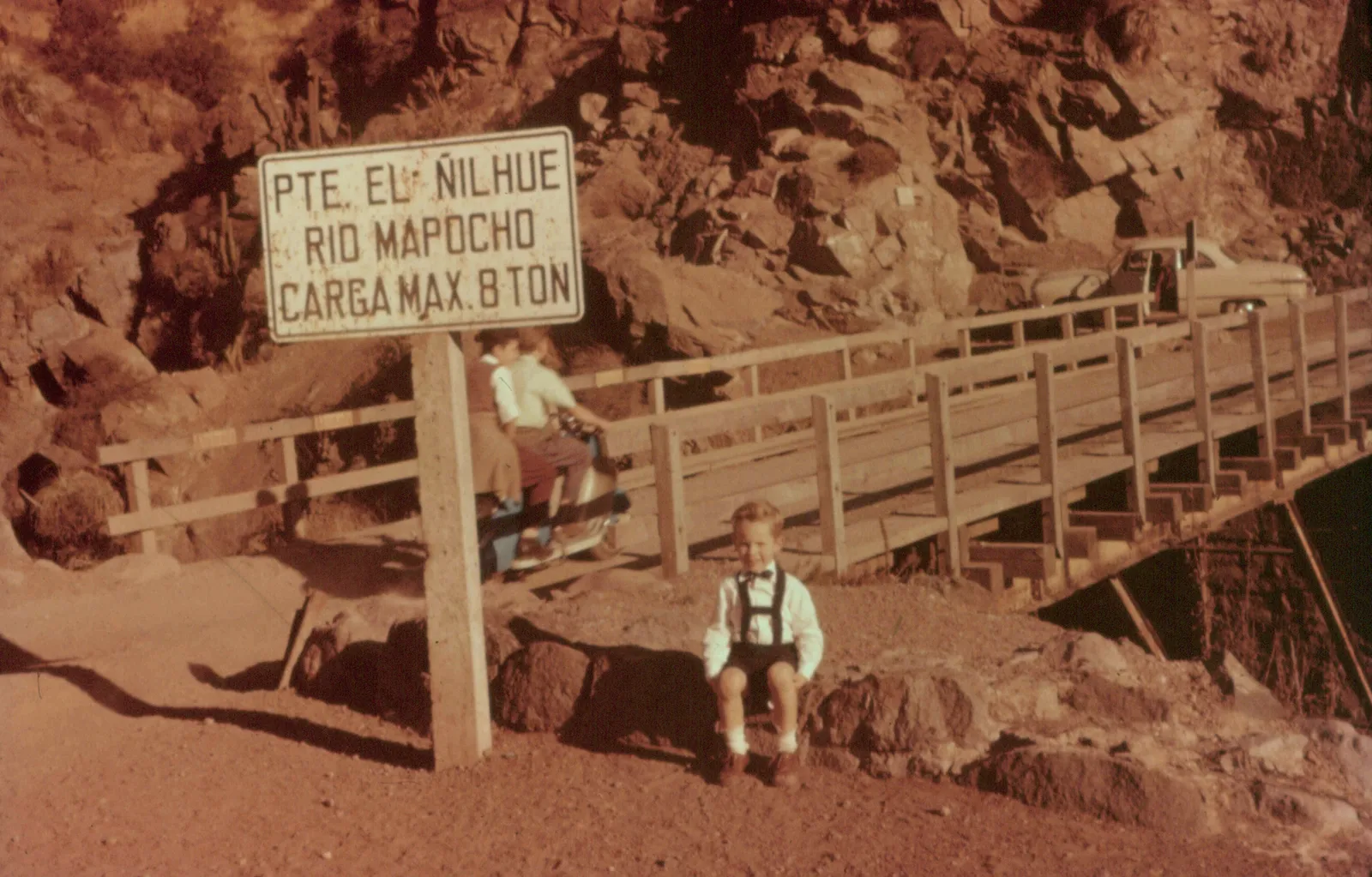 Camino a Farellones en 1957