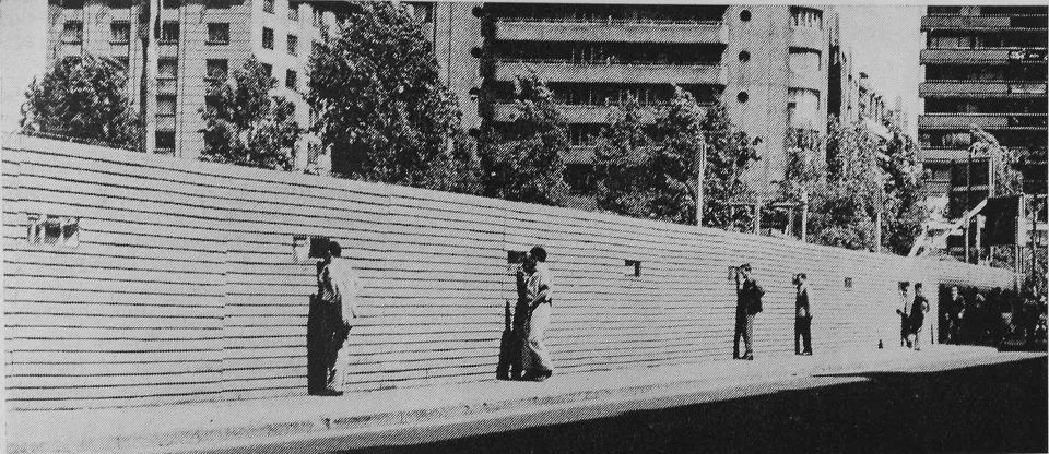 Construcción Metro de Santiago en 1974