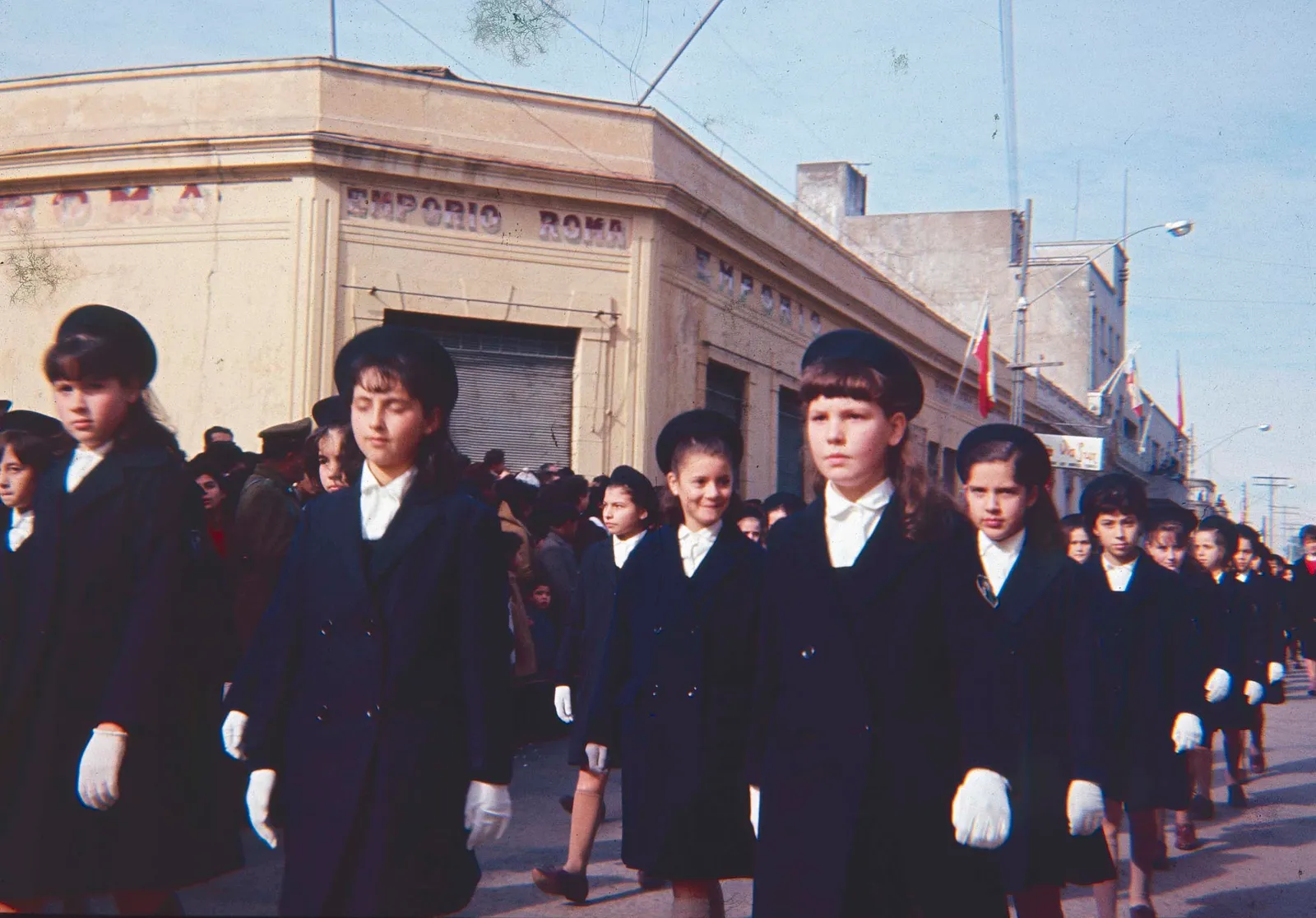 Desfile en Curicó en los 60