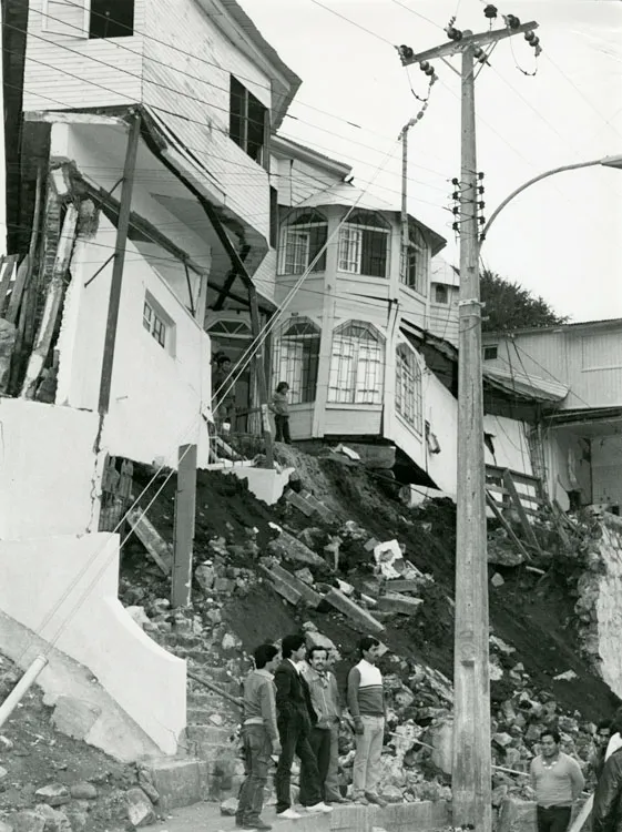 Casas de San Antonio después del terremoto de 1985