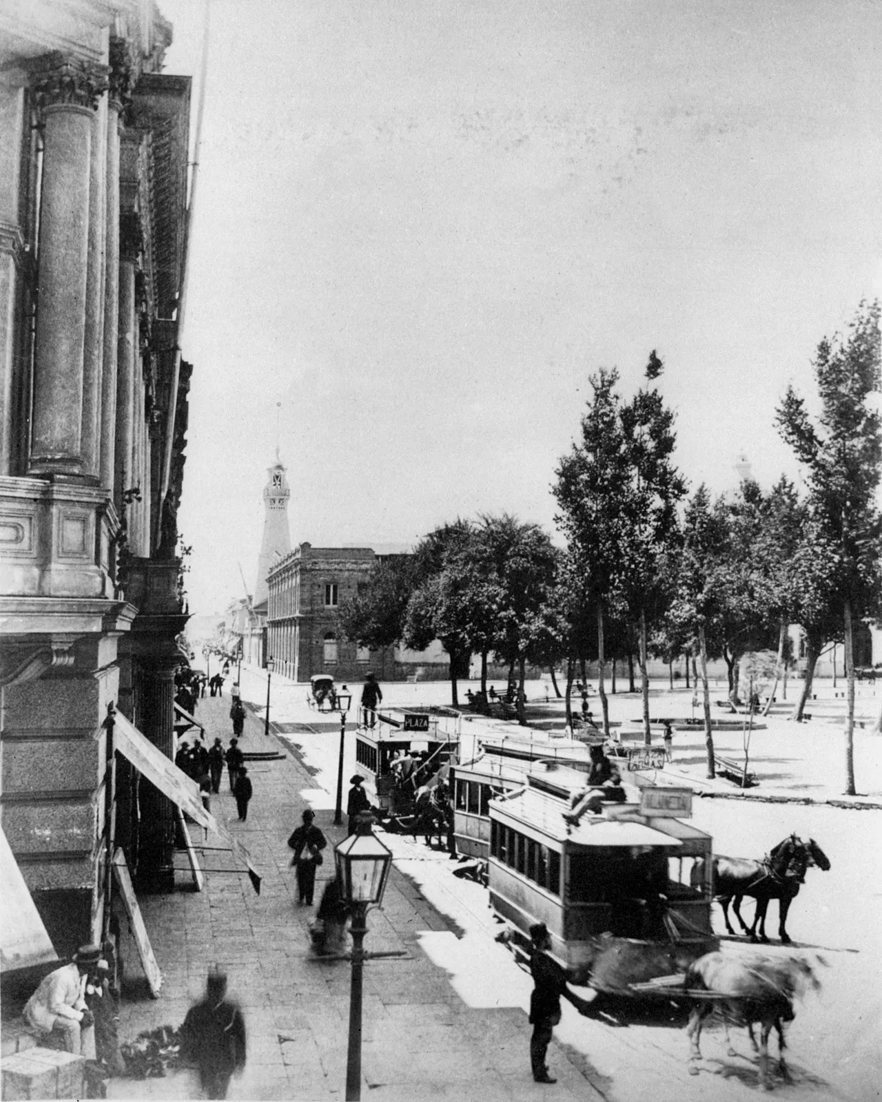 Plaza de Armas de Santiago ca. 1890