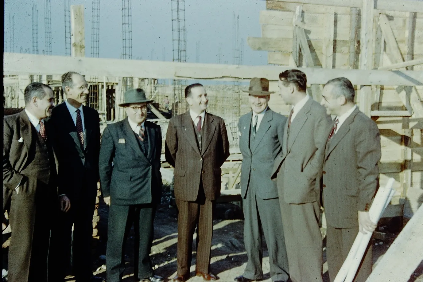 Visita de obra, Cerro Calán en 1958