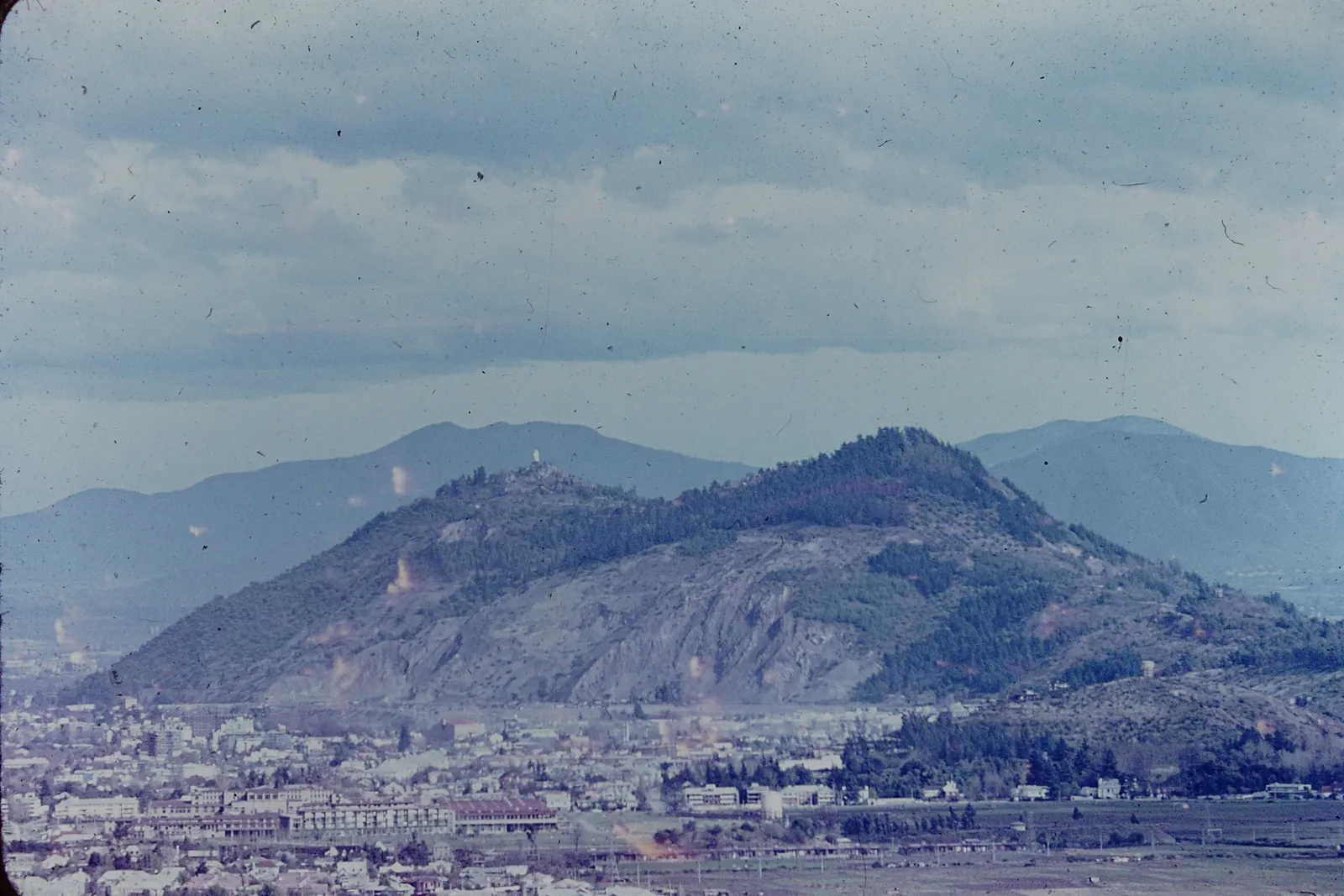 Parque Metropolitano desde el Cerro Calán en los 60s