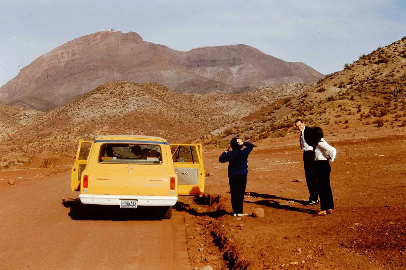 Subida al Cerro Tololo en 1975