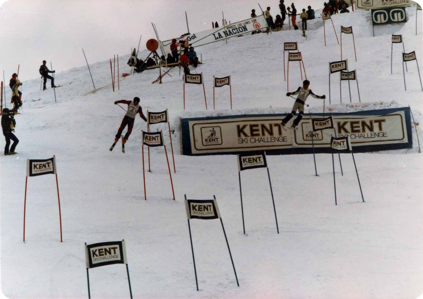 Competencia en La Parva en 1984