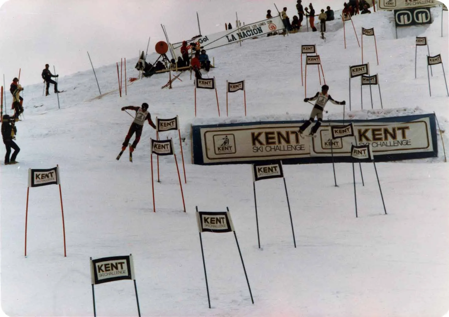 Competencia en La Parva en 1984