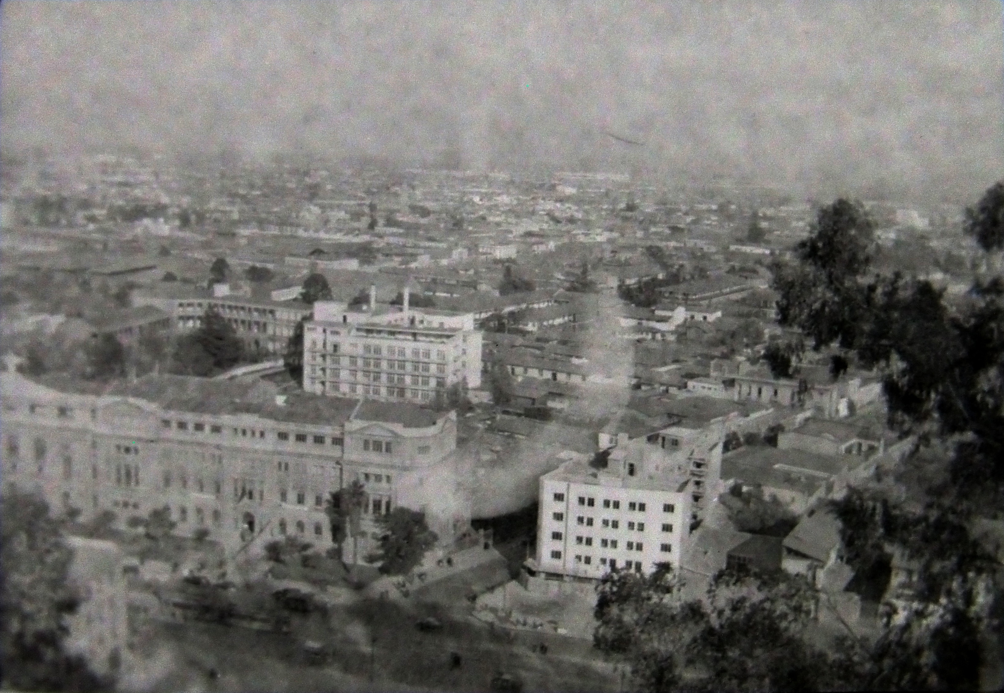 Santiago desde el cerro Santa Lucía en 1950