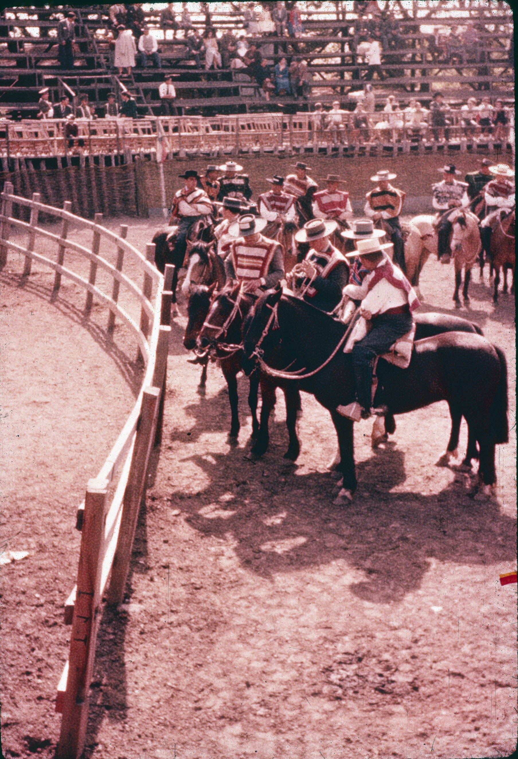 Rodeo en Curicó en los años 60