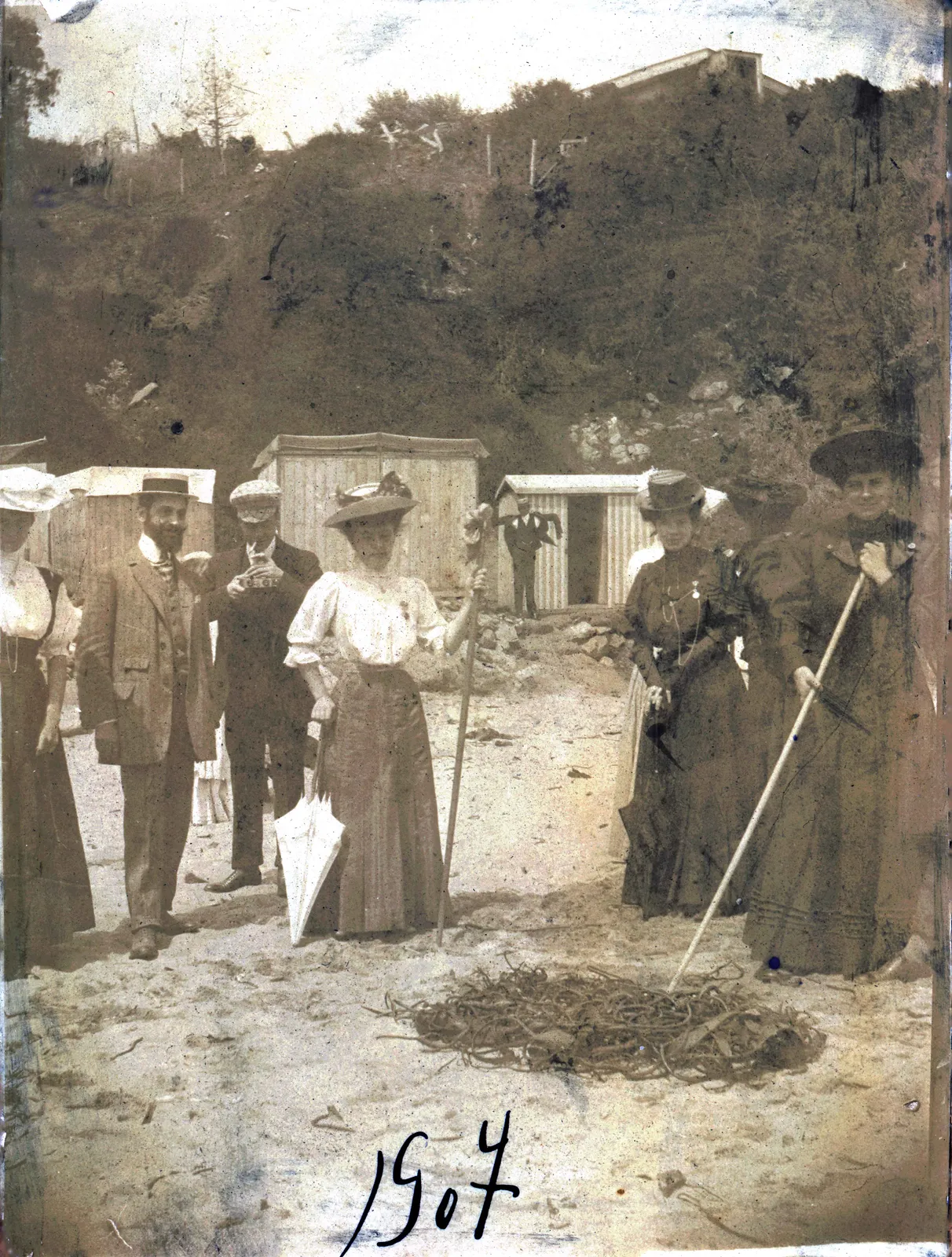 Playa de Zapallar en 1907