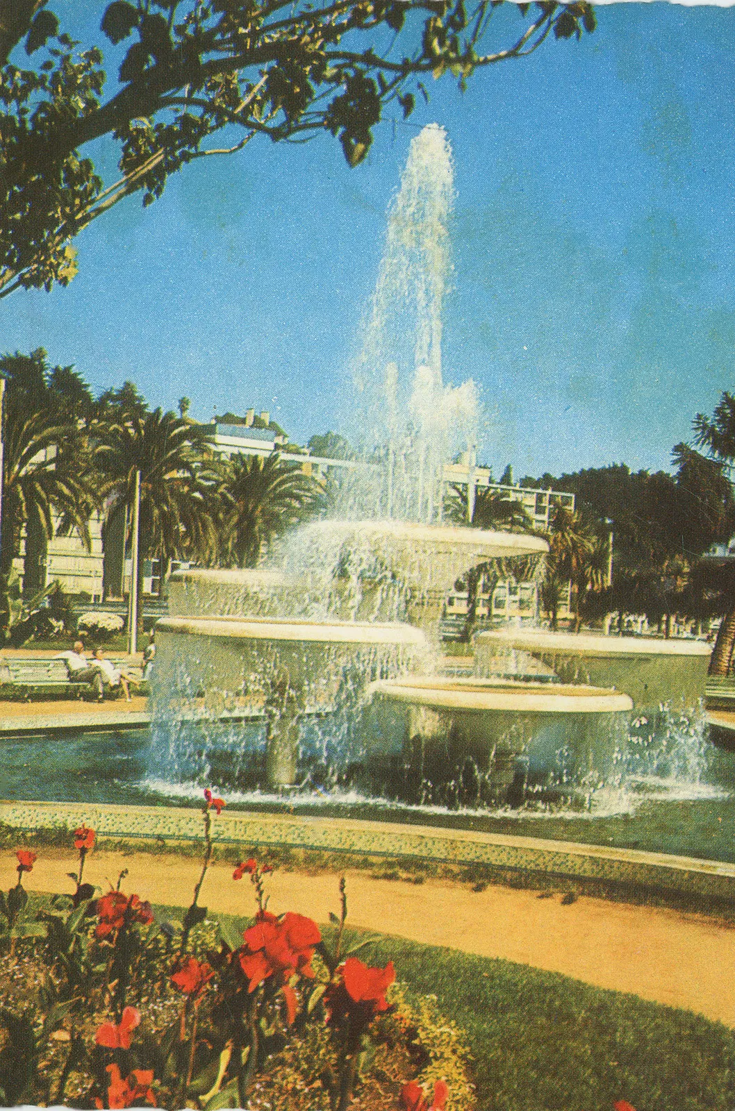 Pileta en Plaza México, Viña del Mar en 1960