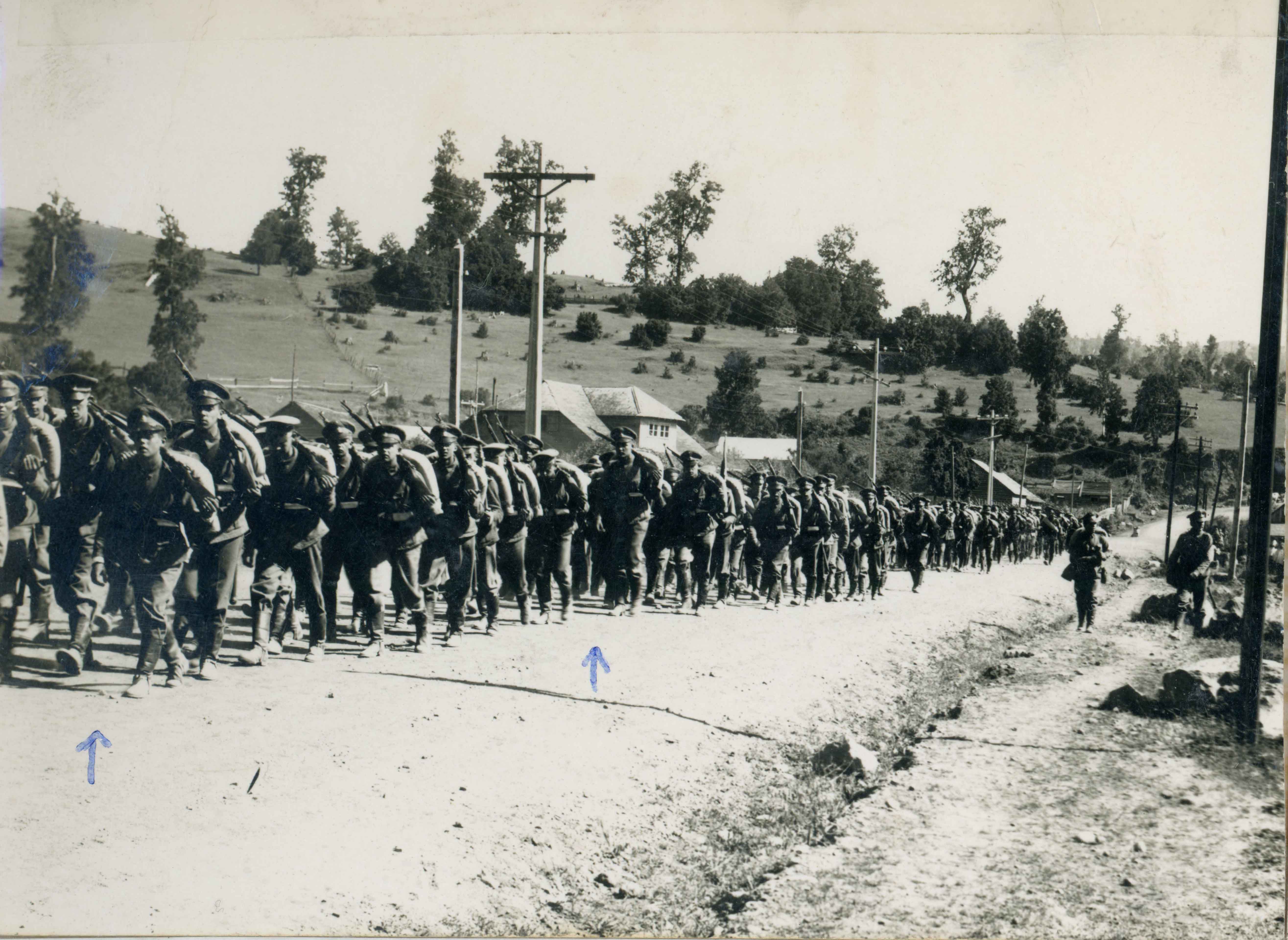 Marcha de cadetes en 1943