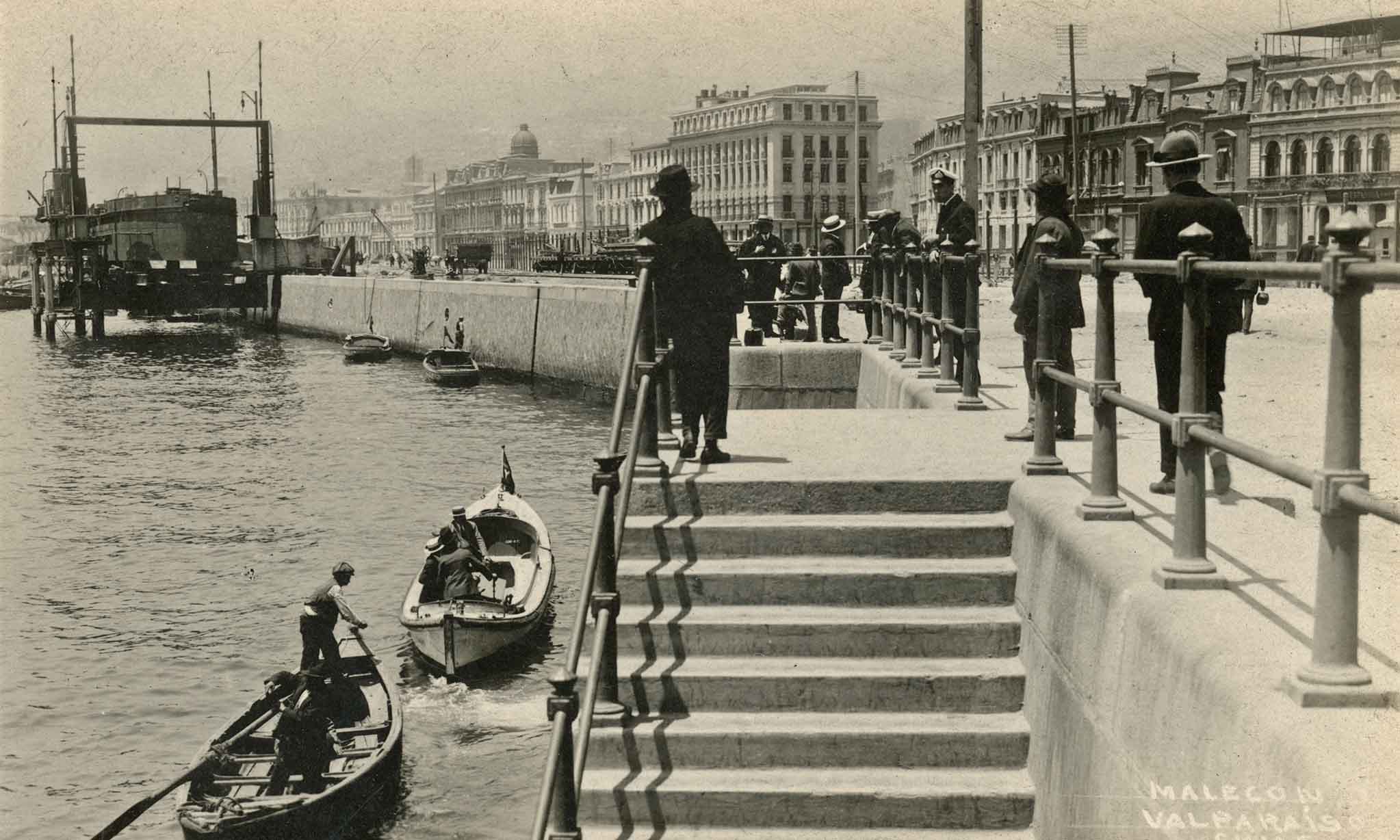Malecón de Valparaíso en 1924