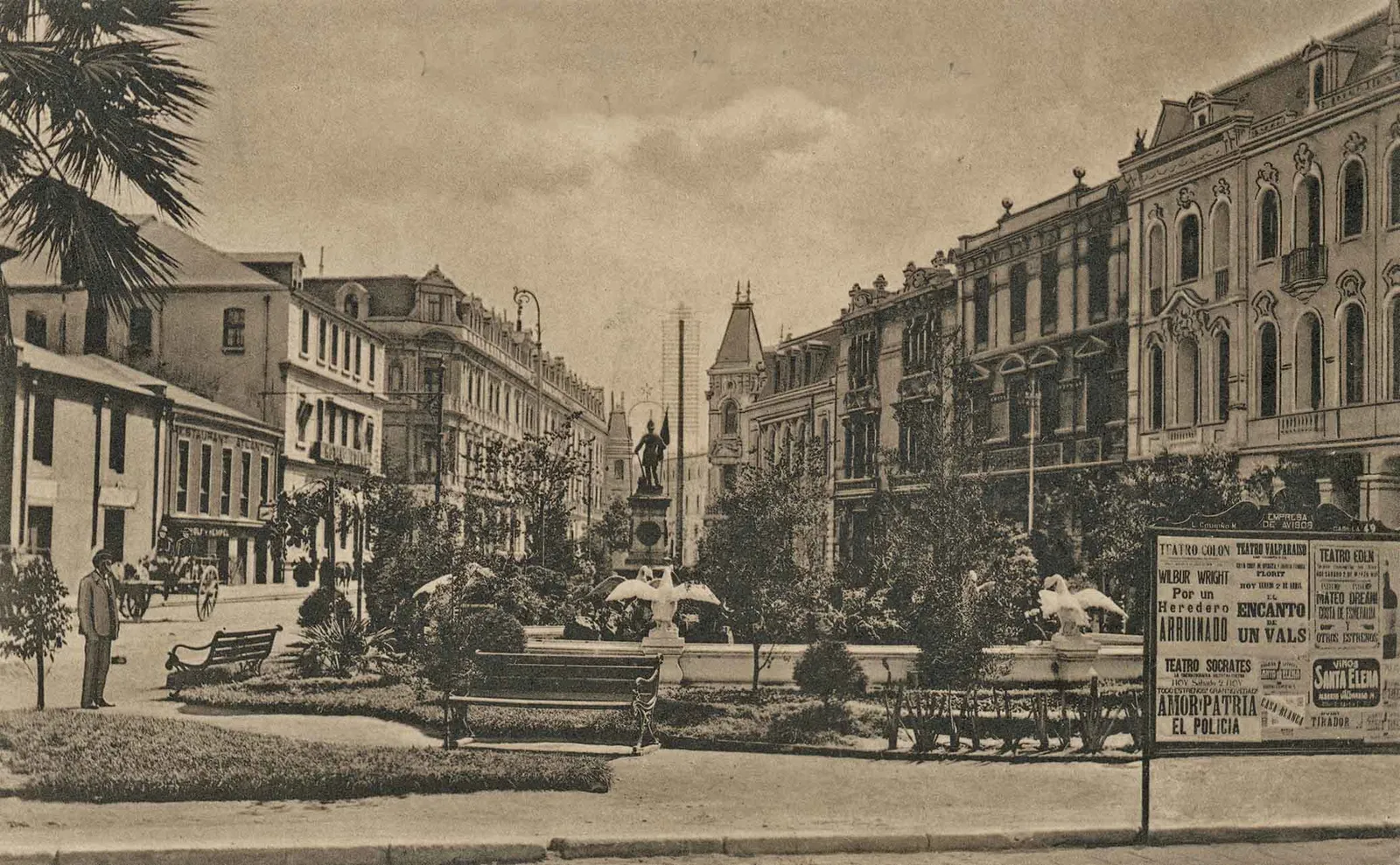 Plazuela de los Bomberos de valparaíso en 1910