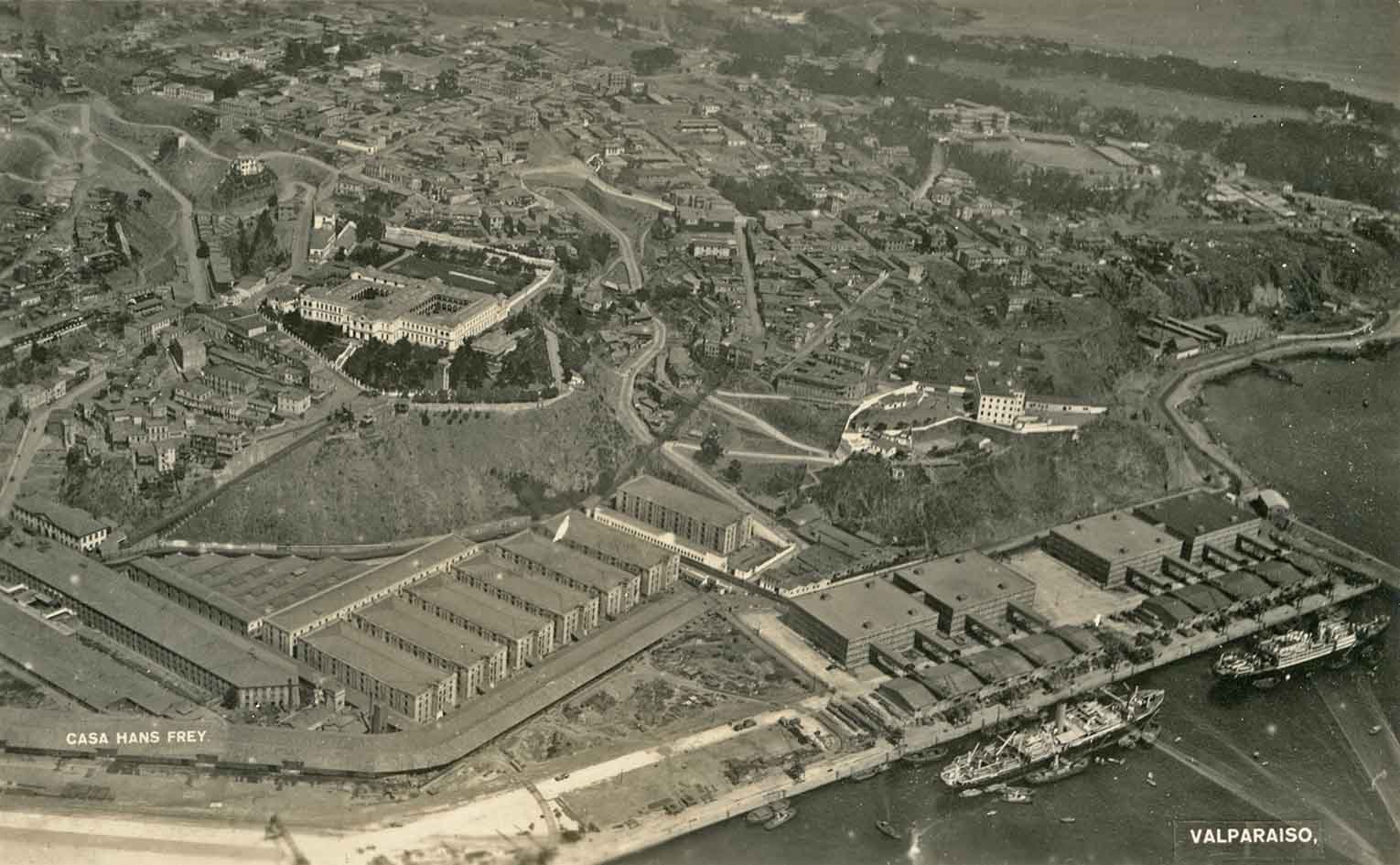 Valparaíso desde el aire en 1926