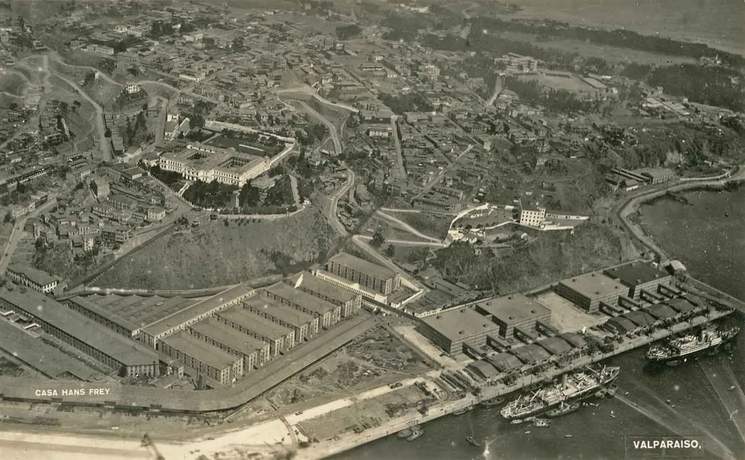 Valparaíso desde el aire en 1926