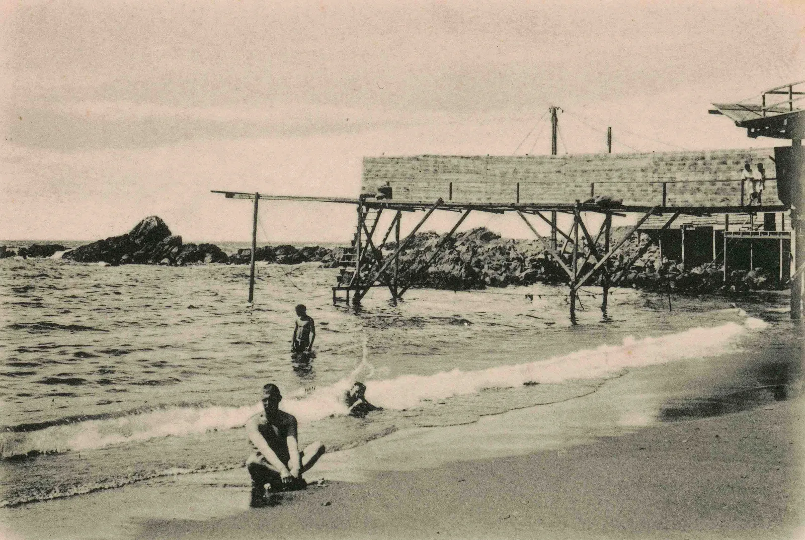 Playa Las Torpederas de Valparaíso, ca. 1925