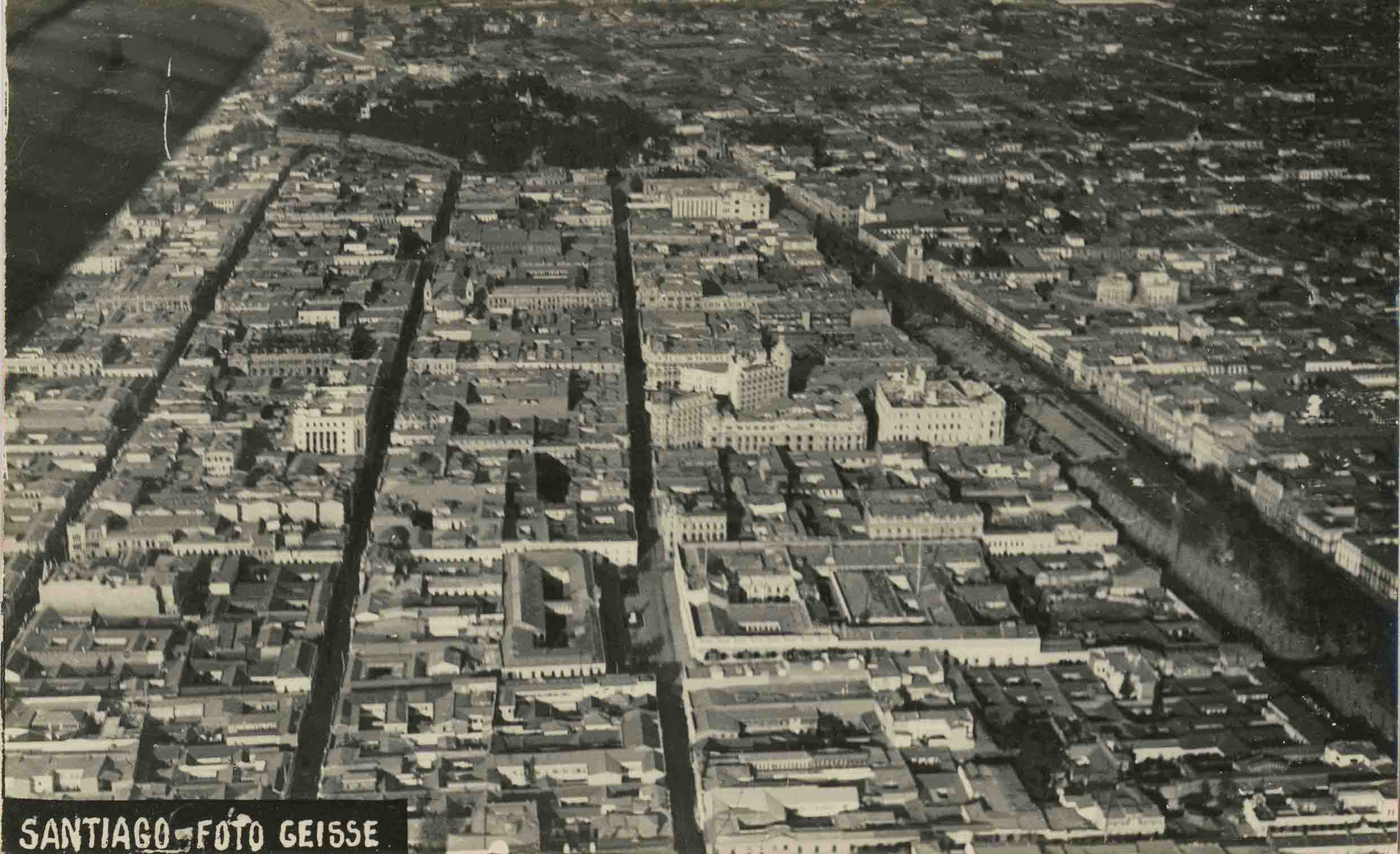 Vista aérea de Santiago ca. 1927