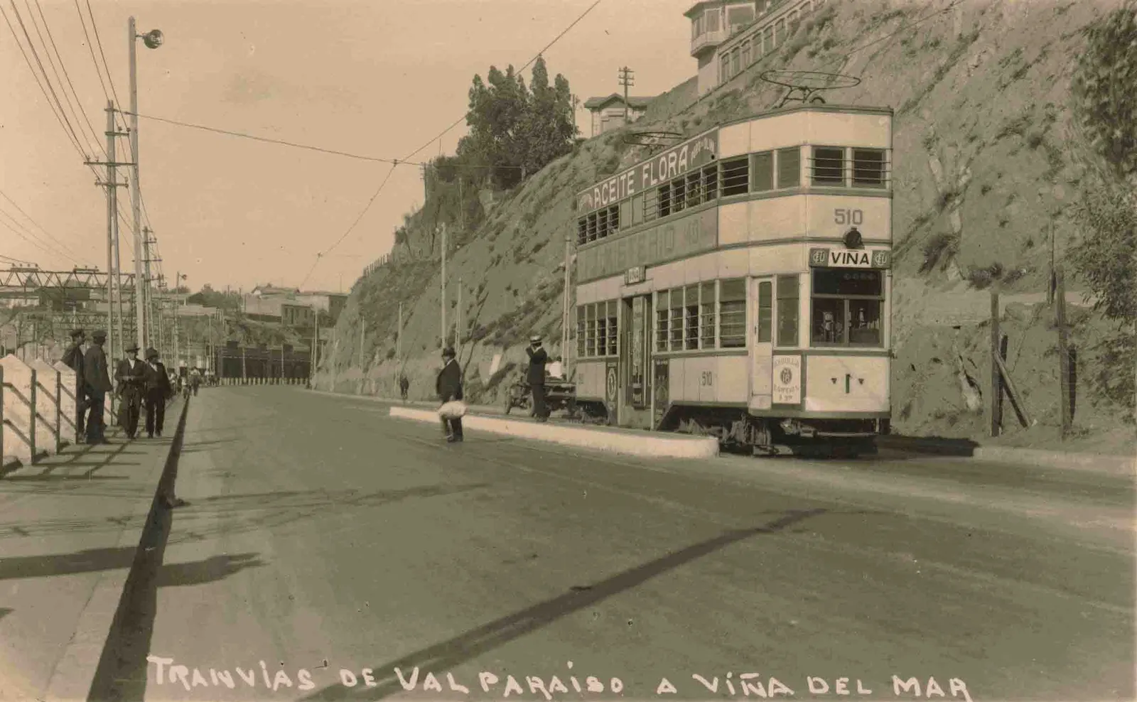 Tranvía Viña - Valparaíso, ca. 1930