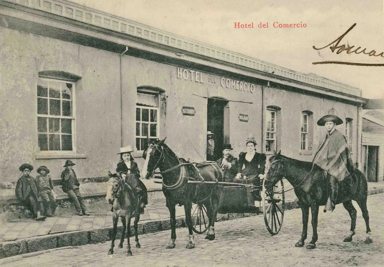Hotel del Comercio, Lota ca. 1900