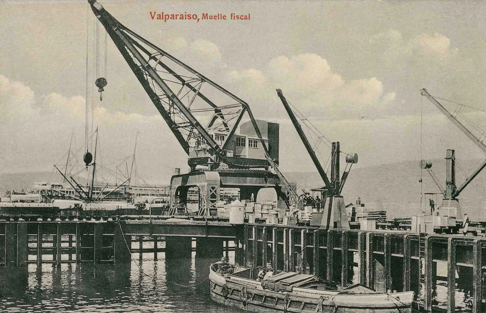 Muelle fiscal de Valparaíso en 1912