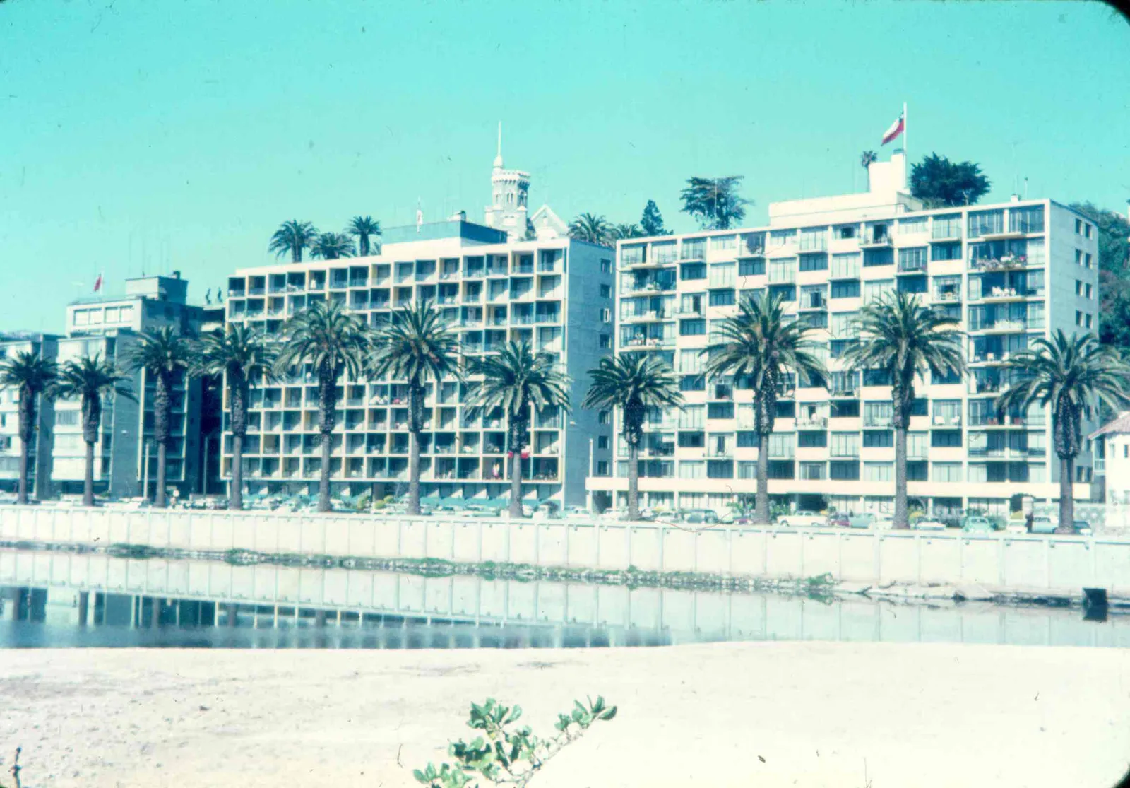 Viña del Mar y Estero Marga Marga en 1965