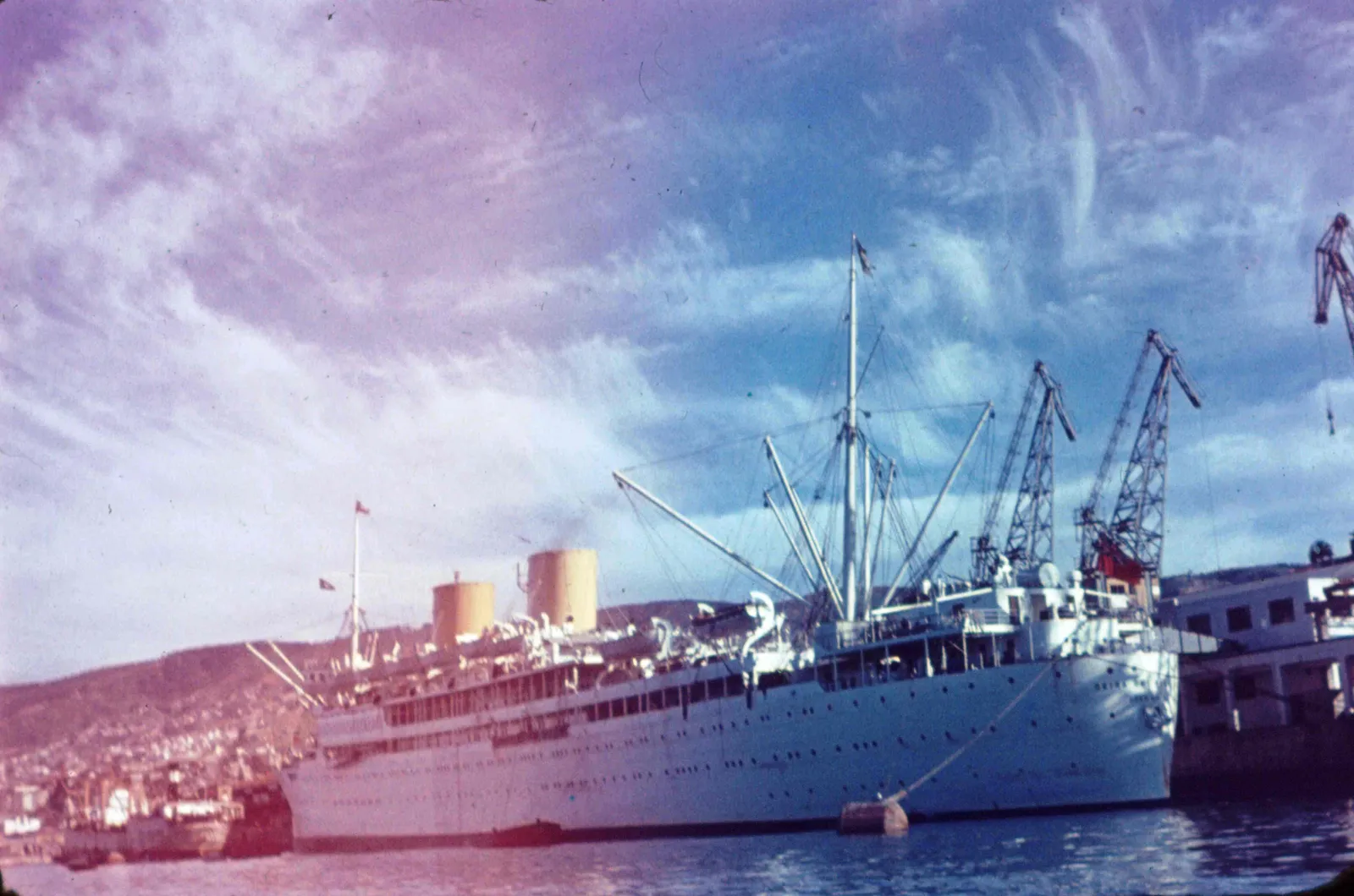 Crucero "Reina del Pacífico" en Valparaíso en 1960