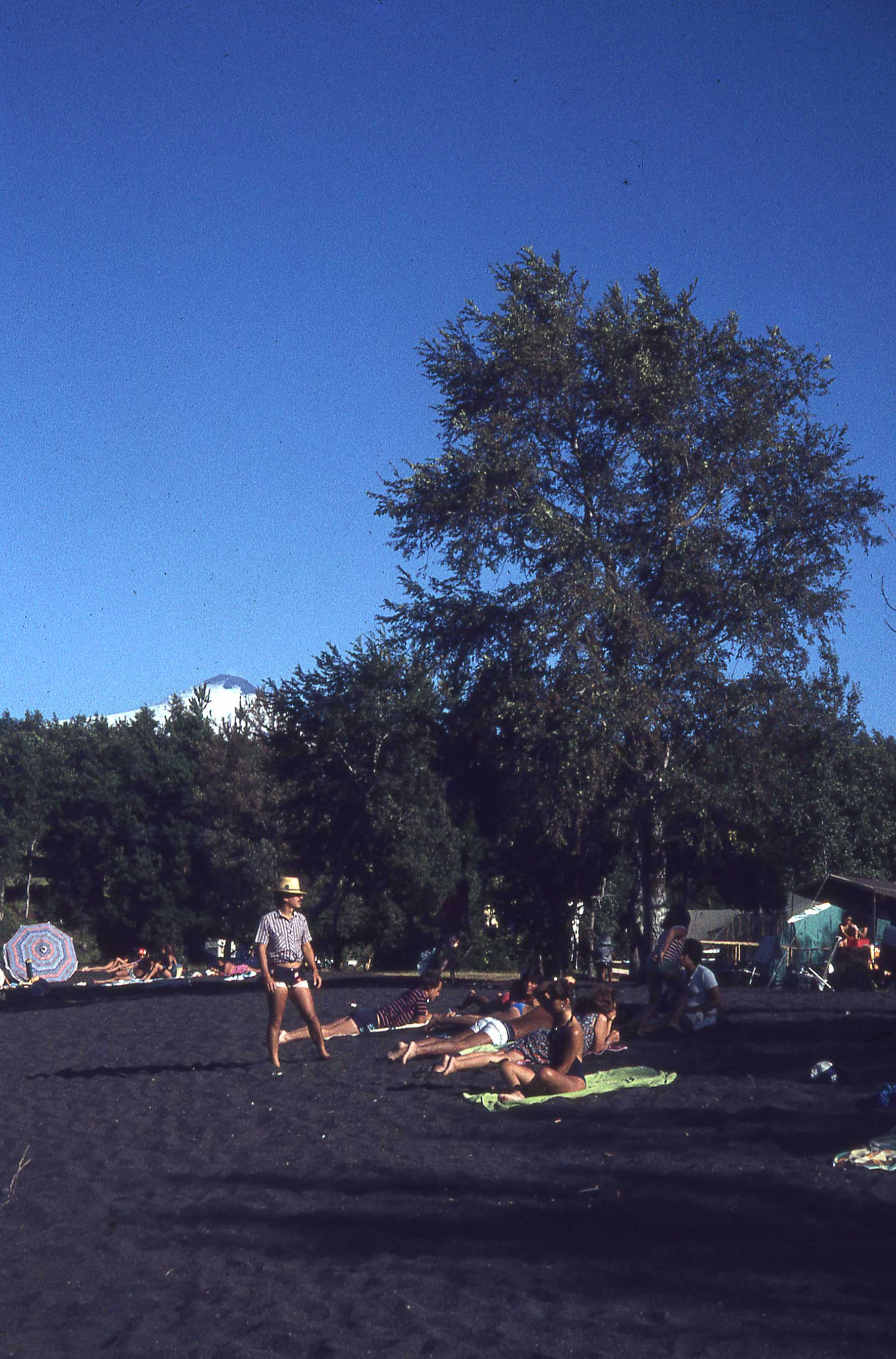 Playa de Pucón a finales de los 70