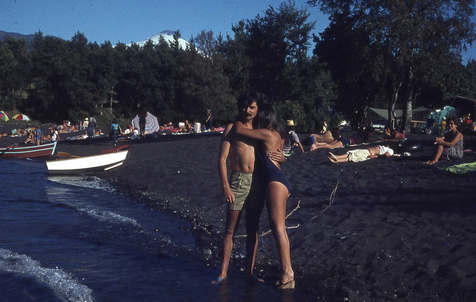 Playa de Pucón a finales de los 70