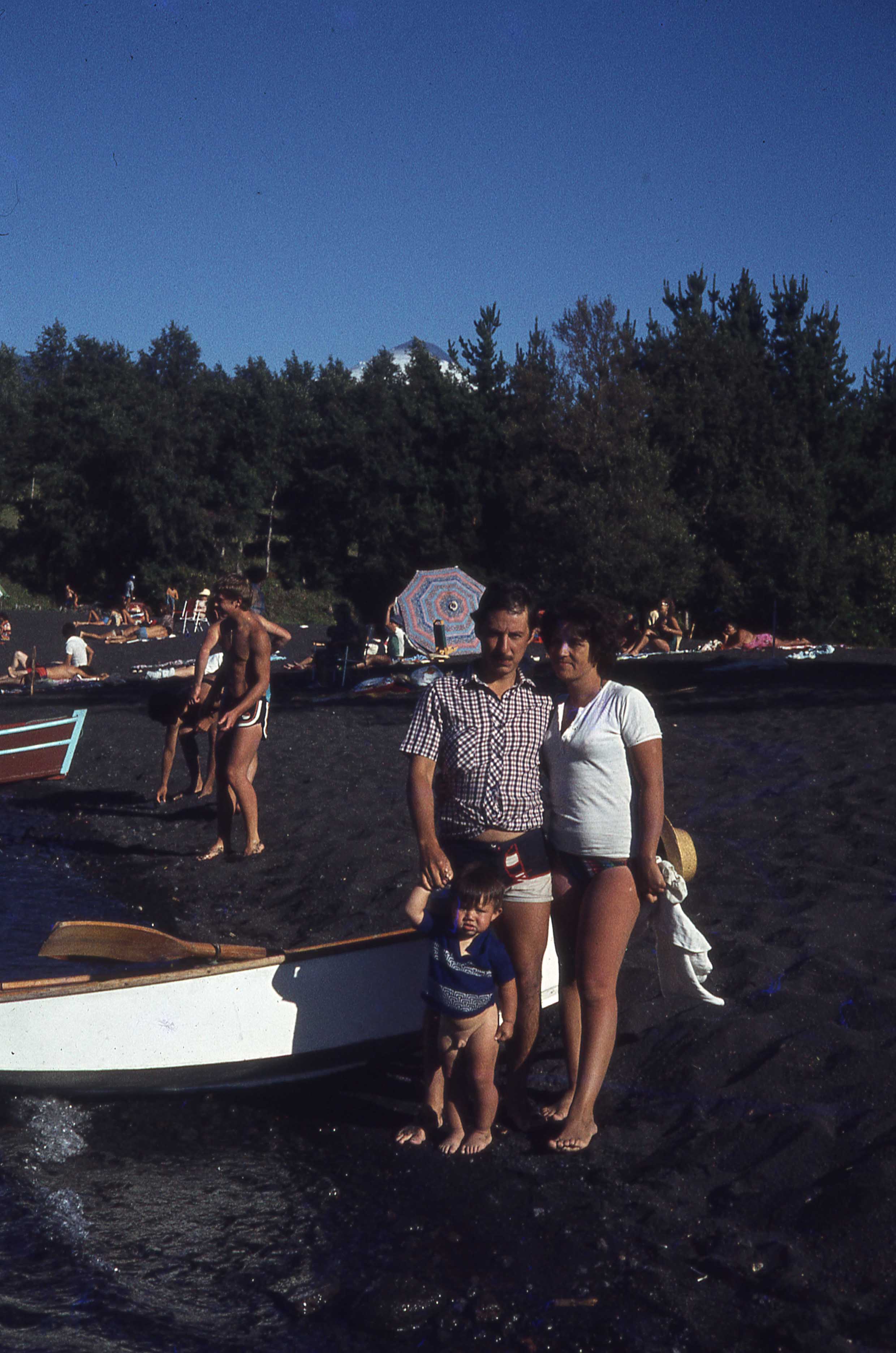 Playa de Pucón a finales de los 70