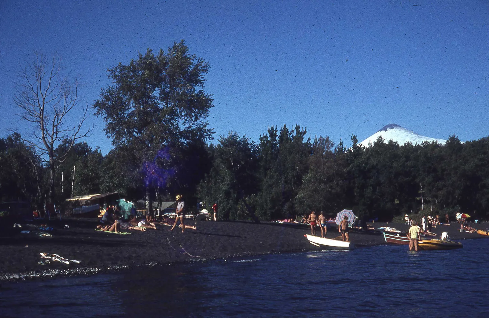 Playa de Pucón a finales de los 70