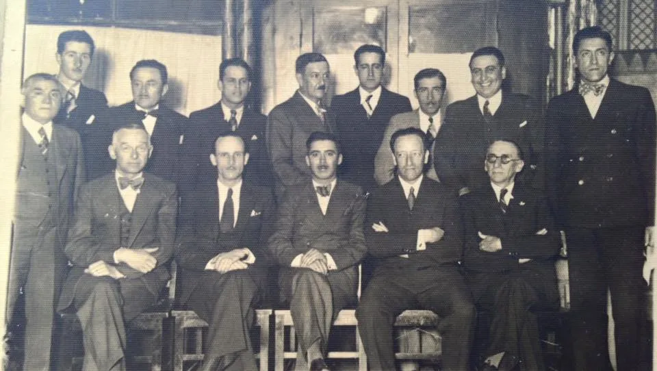 Funcionarios de ferrocarriles en 1936