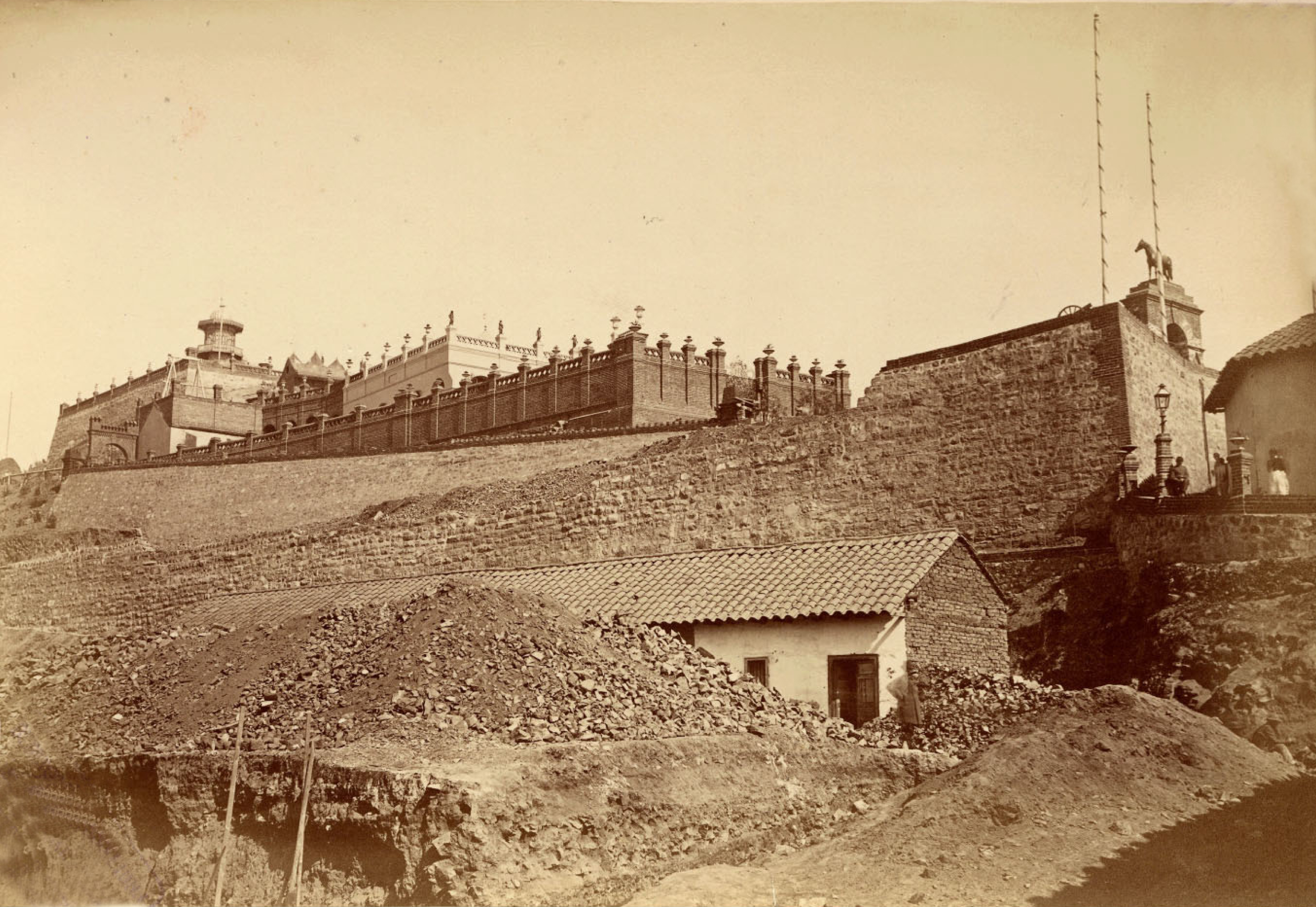Vista desde el Oriente, Cerro Santa Lucía, 1874