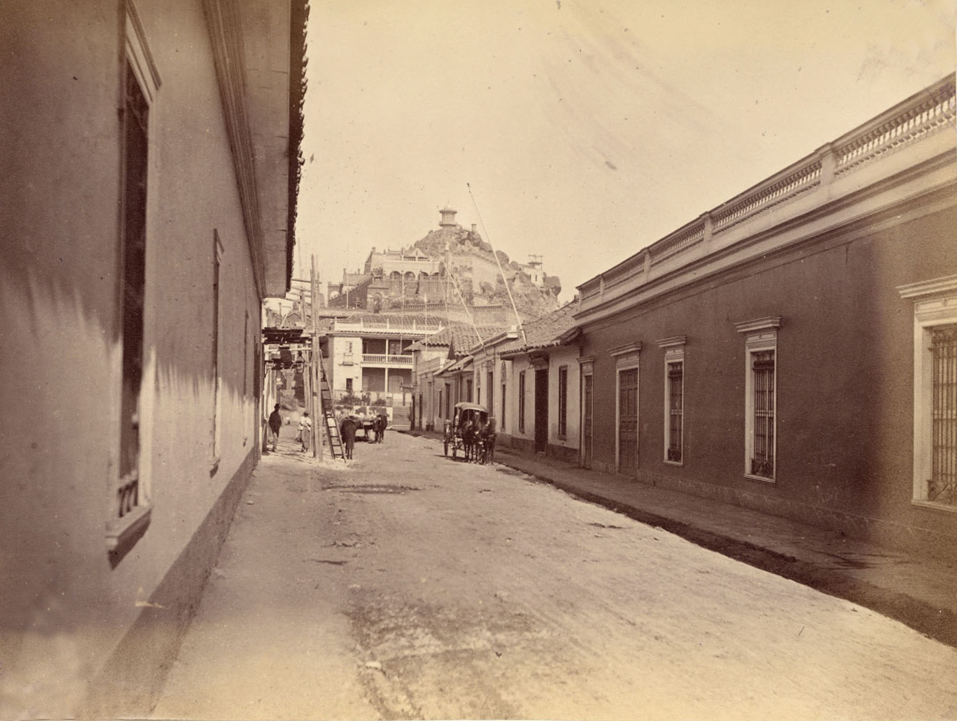Cerro Santa Lucía desde el Norte, 1874