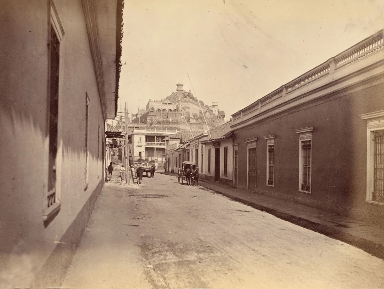 Cerro Santa Lucía desde el Norte, 1874