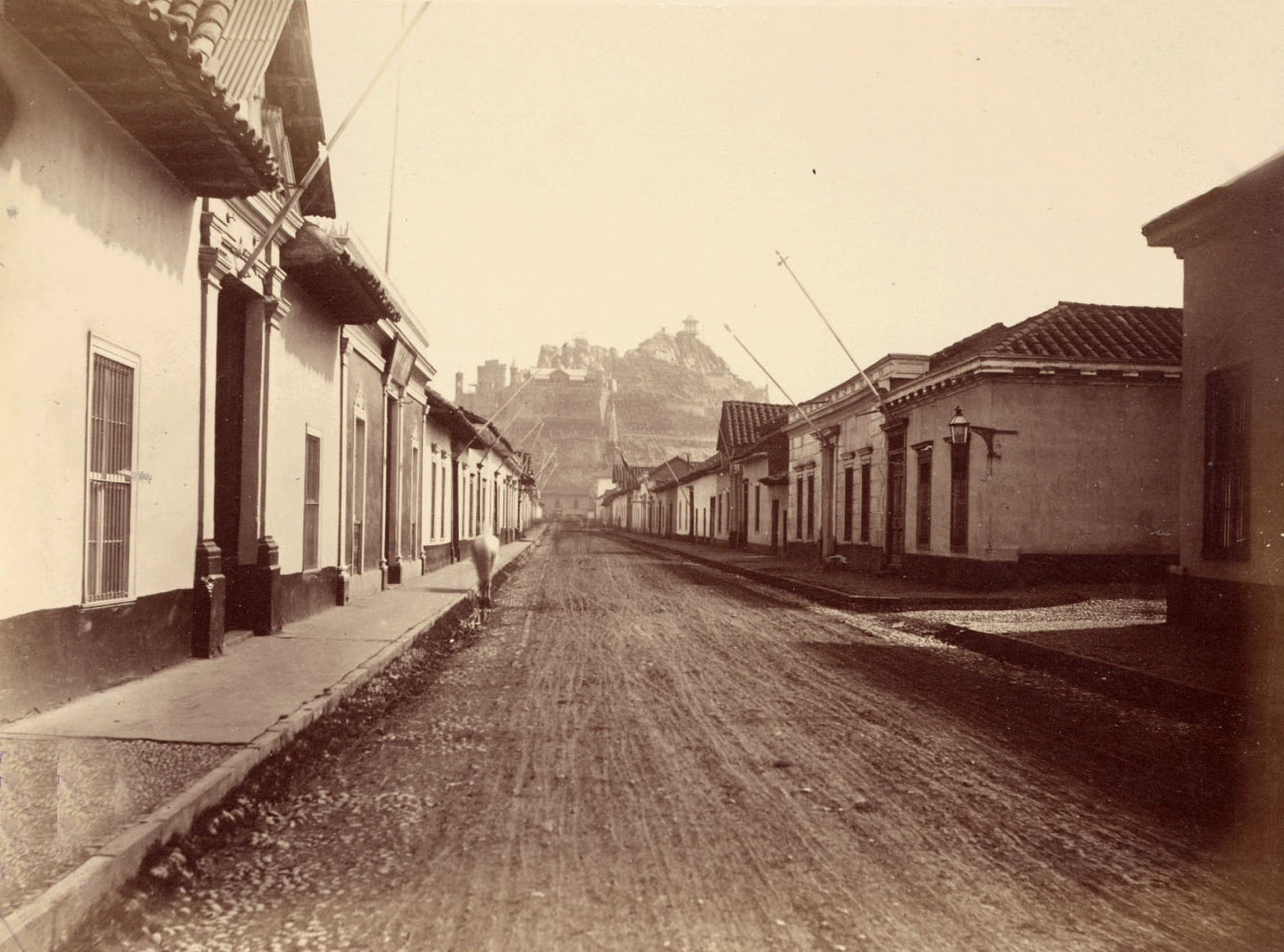 Cerro Santa Lucía desde el Sur, 1874