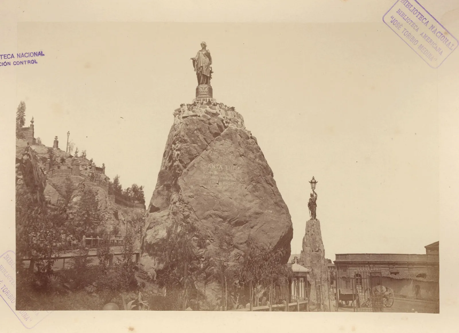 Estatua de Caracas, Cerro Santa Lucía, 1874